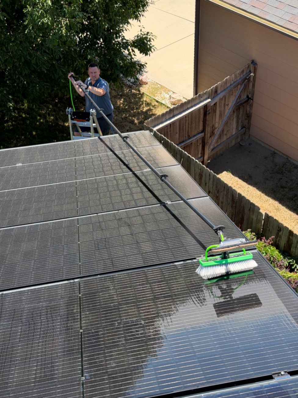 Solar panel cleaning